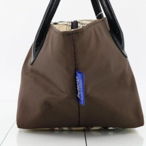 Burberry Blue Label Brown Nylon and Nova Check Mini Tote - Authentic and Vintage - Picture 4 of 6